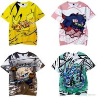 Gp1 เสื้อยืดแขนสั้นลําลอง พิมพ์ลายอนิเมะ Demon Slayer Pokemon 3D โอเวอร์ไซซ์ แฟชั่น สําหรับทุกเพศ