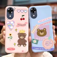 เคส A17K Oppo เคสฝาหลังรูปการ์ตูนหมีน่ารักสำหรับ Oppo CPH2471 A17K ซิลิโคนนิ่มเคสโทรศัพท์6.56