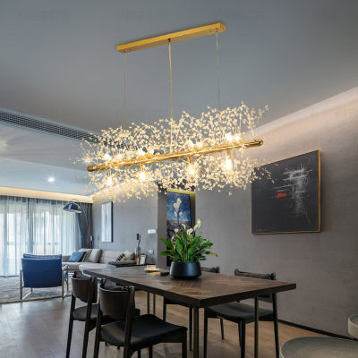 Snowflake Chandelier Nordic Style Lamp Creative Personality Crystal Model Atmosphere Light Luxury Living Room Lighting