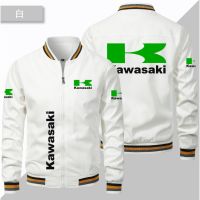 เสื้อแจ็กเก็ต เสื้อเบสบอล แบบบาง แต่งซิป ลายโลโก้ Kawasaki ER-6N Z400 Z650 สําหรับขี่จักรยานยนต์กลางแจ้ง