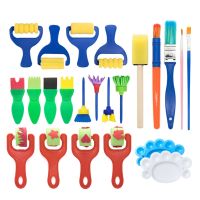 【cw】 Kids Sponge Painting Brushes Tools Foam Stampers Set Children Sponges Kid Diy Gifts ！