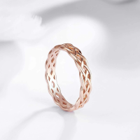 TIGRADE 925 Sterling Silver Ring Women Celtic Knot Eternity Wedding Band High Polish Classic Stackable Simple Rings Sale