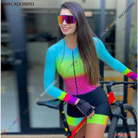 ราคาถูก Elegant kafitt ผู้หญิงแขนยาวขี่จักรยาน jumpsuit ชุดโปรโมชั่น macaquinho ciclismo ฤดูร้อนจักรยานเสือภูเขา triathlonon