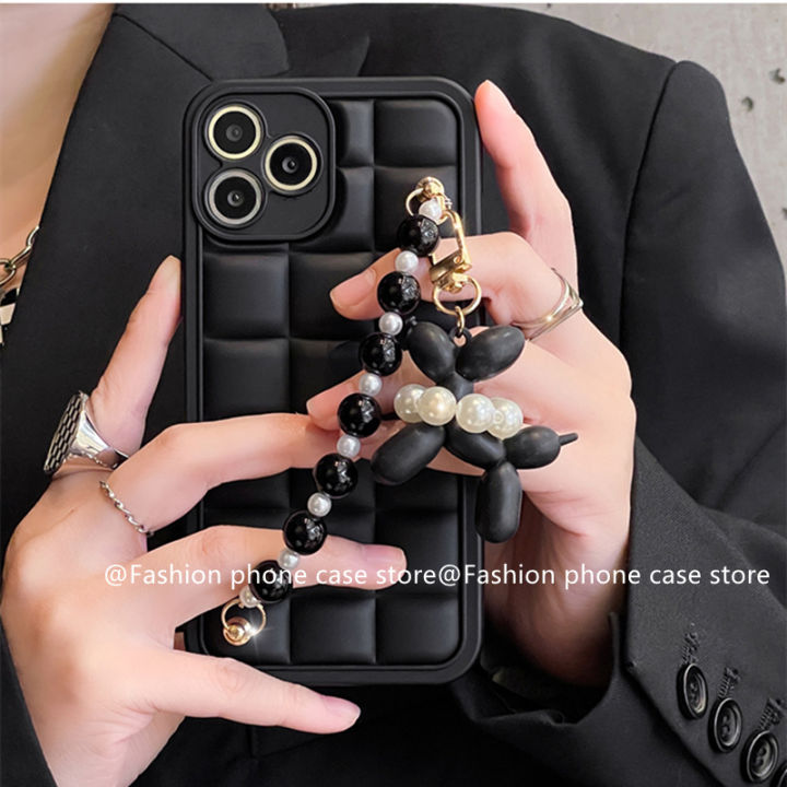 phone-case-เคส-infinix-hot-30i-hot30-hot-30-play-ไข่มุกสวยหรูลูกสุนัขสร้อยคอแบบจี้ห้อยกรอบสี่เหลี่ยมปกป้องเลนส์ป้องกันการกระแทกฝาหลังซิลิโคนนิ่ม2023