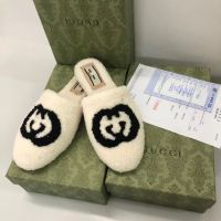 2022 autumn and winter new wool shoes female G lamb wool slippers comfortable outer wear thick bottom lazy Baotou drag