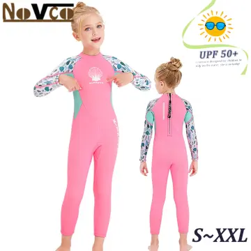 Full Long Sleeve 3mm Neoprene Pink Thermal Swimsuit Wet Suits for