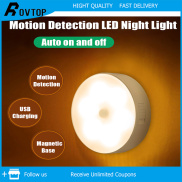Rovtop Đèn ngủ led có thể điều chỉnh độ sáng cảm biến chuyển động sạc usb