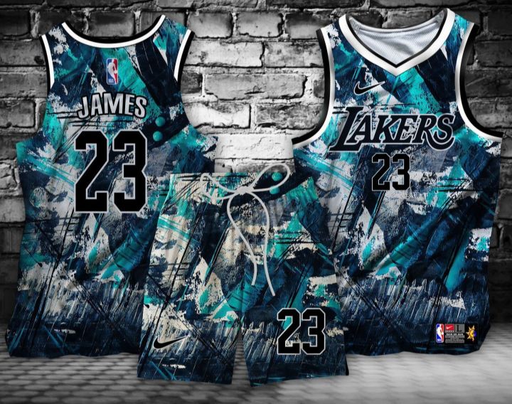 AQUA LAKERS 13 JAMES CUSTOMIZED JERSEY WITH FREE NAME & NUMBER