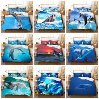 【hot】卐❆∋ Set Sea Printed Bed Pattern Polyester Duvet Cover 2/3 piece Size Bedcloth