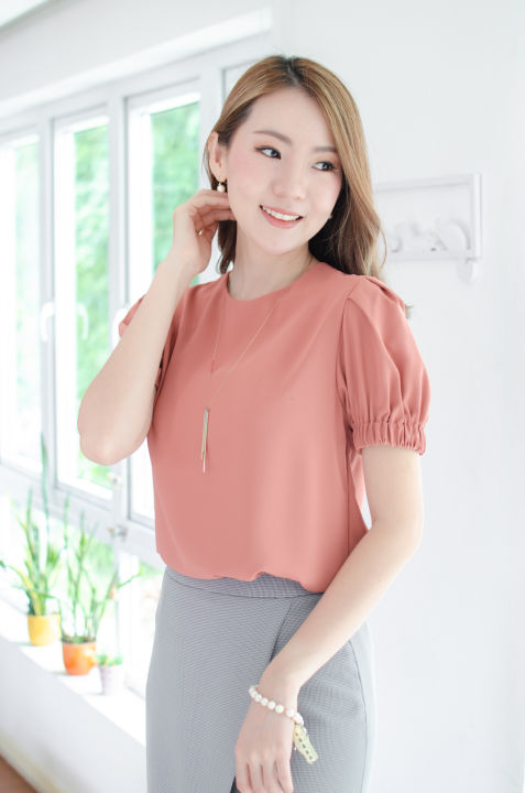 narinari-mt3016-puff-sleeve-sophie-blouse