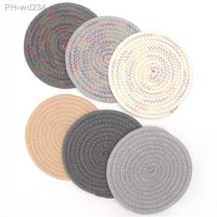 Braided Insulation Table Mats Coasters Cotton Rope Handmade Round Placemats Household Dish Pad Kitchen Supplies