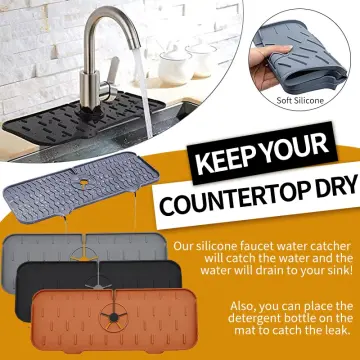 1pc Random Pattern Silicone Drainage Mat For Kitchen, Bathroom Sink,  Anti-slip And Anti-splash