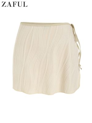Hot sell ZAFUL Womens Short Sarongs Beach Tie Side Mini Skirt Wrap Sheer Bikini Wraps Chiffon Cover Ups for Swimwear Beachwear