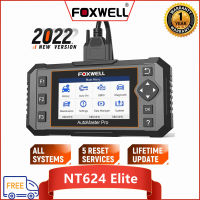 【COD】FOXWELL NT624 Elite Car เครื่องสแกน OBD2สำหรับรถยนต์ทุกคันการวินิจฉัยระบบเต็มรูปแบบเครื่องมือสนับสนุน Hot 5ฟังก์ชั่นรีเซ็ต Fast ตรวจสอบคำถามยานยนต์ OBD 2 Scan Diagnostic Analyzer