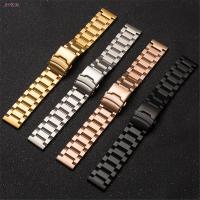 18/19/20/21/22/23/24/25mm Solid Stainless Steel Watch Band Metal Folding Buckle Strap Men Women Universal Bracelet Accessories Straps