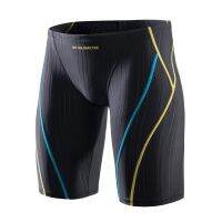 【TAKU Swimsuit】MY Kilometer Jammers For Men Size S To 4XL Swim Jammer Swim Swimsuit For Practice Swimwear Men Team Suit Athletic Swimming Shorts