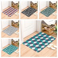 1Pcs Color Geometric Pattern Anti-Slip Carpet Door mats doormats Outdoor Kitchen Bathroom Living room Floor Mat Rug 40cmx60cm