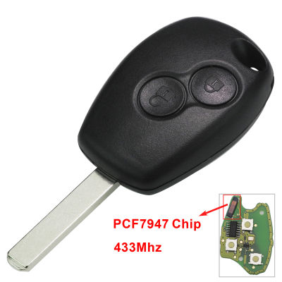 jingyuqin Remote Control Car Key 23 Button 433MHz PCF7947 Chip For Renault Kangoo II Clio III Duster Modus Twingo DACIA Logan