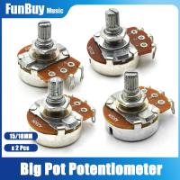 ‘【；】 2Pcs A/B500K A/B250K Split Shaft 15/18Mm Guitar Volume Tone Pots Potentiometer For Electric Guitar Bass