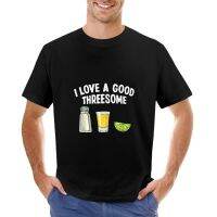 Bartender I Love A Good Threesome Drinking Bartending Barman T-Shirt cute clothes blank t shirts Mens t-shirt