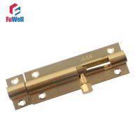 【LZ】❅☽✣  2pcs 3 Length Brass Barrel Bolt Golden 76mm Brass Door Bolt Latch Lock with Screws for Home Gate