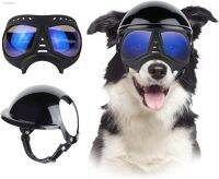 ▨㍿♛ ATUBAN Dog Helmet and Sunglasses for DogsUV Protection Dog Goggles Sport Hat for Big DogsWindproof Snowproof for Pet Riding