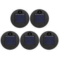 5 Pack Replacement Solar Light Parts(Top Size 2.76 Inches, Bottom Size 2.36 Inches),7 Lumens Warm White LED Waterproof