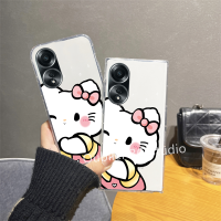 เคสโทรศัพท์ OPPO A38 Realme 11X C51 C33 C31 C30s C30 C35 NFC 4G 5G เคส ข้อเสนอสุดพิเศษ การออกแบบใหม่ความคิดสร้างสรรค์น่ารักการ์ตูนHelloKittyซิลิโคนโปร่งใสนุ่ม Case 2023