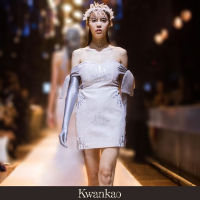 [Kwankao] Snow flake dress ชุดเดรสผู้หญิง พิมพ์ลายหิมะ