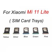 ช่องใส่ซิมการ์ดสำหรับ Xiaomi Mi 11 Lite 5G ช่องถาดใส่ซิมไมโครการ์ด SD ที่ใส่ถาดเต้ารับตัวแปลง Mi11 Lite อะไหล่ทดแทน LKT37123 P