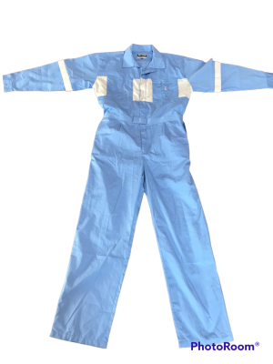 ชุดหมีช่าง co-cos สีน้ำเงิน ไซส์5L (ใหม่) เสื้อเปิดหลังได้
