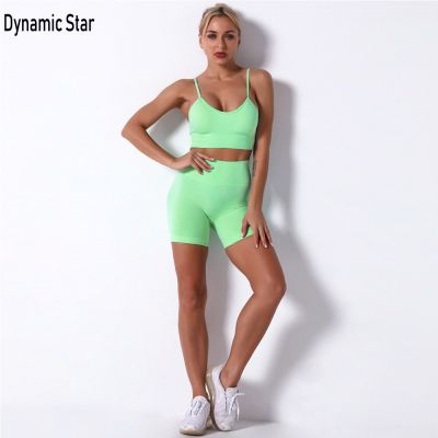 Seamless Yoga Set Women Gym Clothing Sets Sports Suit Fitness Wear Sport Leggings Bra Shorts Crop Top Workout Clothes Sportswear