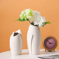 Nordic Ins Style Simple White Plain Ceramic Small Vase Decoration Living Room Flower Arrangement Flower Decoration