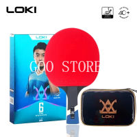 New 6 Star Sticky Table Tennis Racket 7 ply Carbon Blade PingPong Bat Pimples in Ping Pong Paddle for Fast Attack