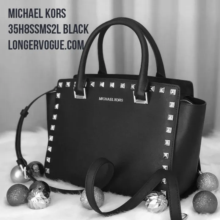 MK MICHAEL KORS Selma Bag Top Zip Stud Lady Leather Satchel 2-way Handbag  35H8SSMS2L Christmas New Year Birthday Gift | Lazada Singapore