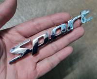 โลโก้สปอร์ต ติดได้ทุกรุ่น มีกาวพร้อมติดตั้ง สีเงิน 1 ขนาด 12 * 2 cm  SPORT car logo emblem all models