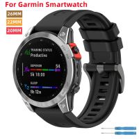 [HOT JUXLLKBKOW 514] 20 22 26มม. สมาร์ทนาฬิกาสำหรับ Garmin Fenix 7X7 7S 6X6 Pro 6S 5X5 5S Plus 3 3HR สมาร์ทนาฬิกาสายรัด Quick Release สร้อยข้อมือ