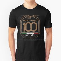 Vintage Anniversary 100th Moto Guzzi Retro T Shirt 100% Pure Cotton Moto Guzzi Logo Italy Motorcycles Trending Motorbike
