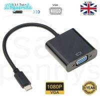 Usb 3.1 Type C ถึง Vga Monitor Projector Cable Adapter สำหรับ Macbook Chromebook Hd