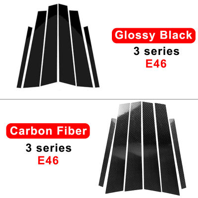 Carbon Fiber Car Door Pillar Post Trim Sticker For BMW E46 E90 F30 G20 318i 325i 320i 328i Window B-pillars Styling Accessories
