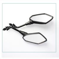 2Pcs/pair Motorcycle Rearview Mirror 8/10mm Screw Glass Clear Rear View Moto Handlebar Decoration Mirrors Black Classic Fashion Mirrors