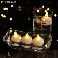 1pcs Waterproof Flameless Floating Candle Flickering Tealights Warm Led Candles For Pool SPA Bathtub Wedding Party Dinner Decor