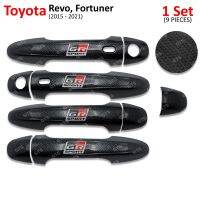 iBarod ครอบมือจับ ครอบมือดึง ครอบมือเปิดประตู โลโก้ GR SPORT สีเครฟล่าดำ สำหรับ Toyota Revo,Fortuner ปี 2015-2021