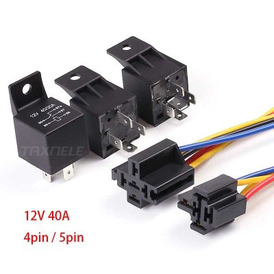 【Worth-Buy】 รีเลย์รีเลย์รถยนต์ Jd1912 5ชิ้น/เซ็ตรีเลย์40a 12V 4pin 5pin Jd1914 1no รีเลย์อัตโนมัติพร้อมซ็อกเก็ตสากล