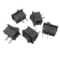 10/5Pcs KCD-101 SPST 2 Pin On/Off Boat Rocker Switch 15x21mm AC 6A/250V 10A/125V Power Solder Lug Ship Type Snap Switch Black