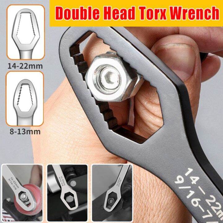 2 PCS Univesal Tox Wench Double-Head Self-Tightening