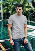 GILDAN รุ่น Soft Style เสื้อยืดสีเทา (soft grey T-shirt) ผ้านุ่ม ไร้ตะเข็บ ใส่สบาย ซับเหงื่อได้ดี คอตต้อน100% แบรนด์นำเข้าจากอเมริกา