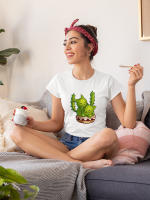 Yeskuni Cactus Mujer Free Shipping Women Clothing Designer Cat T Shirt Funny Summer Tops Short Sleeve 2022 New Casual Ropa Mujer