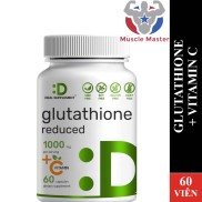 Viên Uống Trắng Da, Giải Độc Gan GLUTATHIONE 1000mg + Vitamin C 500mg 60