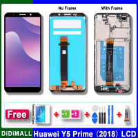 จอ Lcd แบบดั้งเดิม100% สำหรับจอแสดงผล Lcd แบบสัมผัสหน้าจอ Huawei Y5 2018อย่าง Asseshly สำหรับ Huawei Y5 Prime 2018 DRA-LX2 LX3 L01L21AL00จอแอลซีดีพร้อมกรอบ TL00